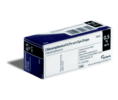 chlooramfenicol oogdruppel achterkant